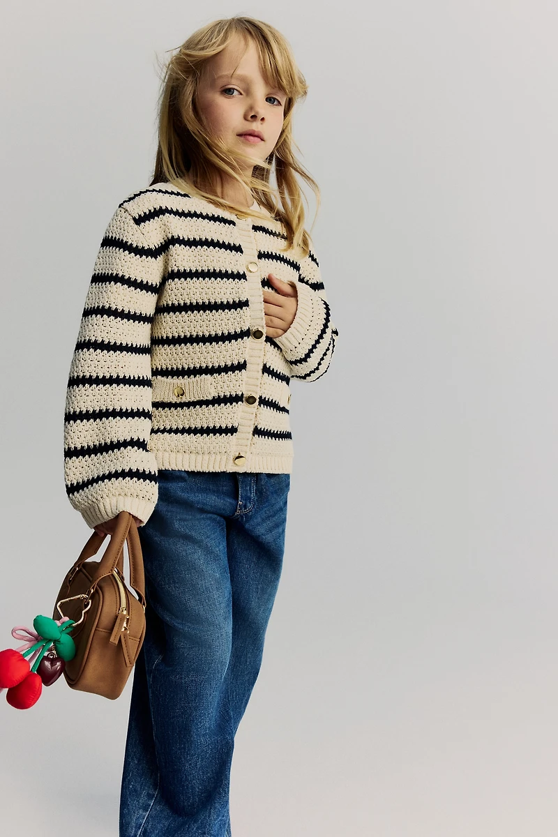 Crochet-Look Cardigan