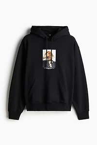 Loose Fit Printed Hoodie