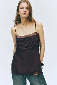 Lace-Trimmed Camisole Top