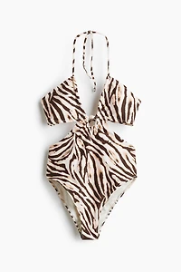 Padded-Cup High-Leg Swimsuit