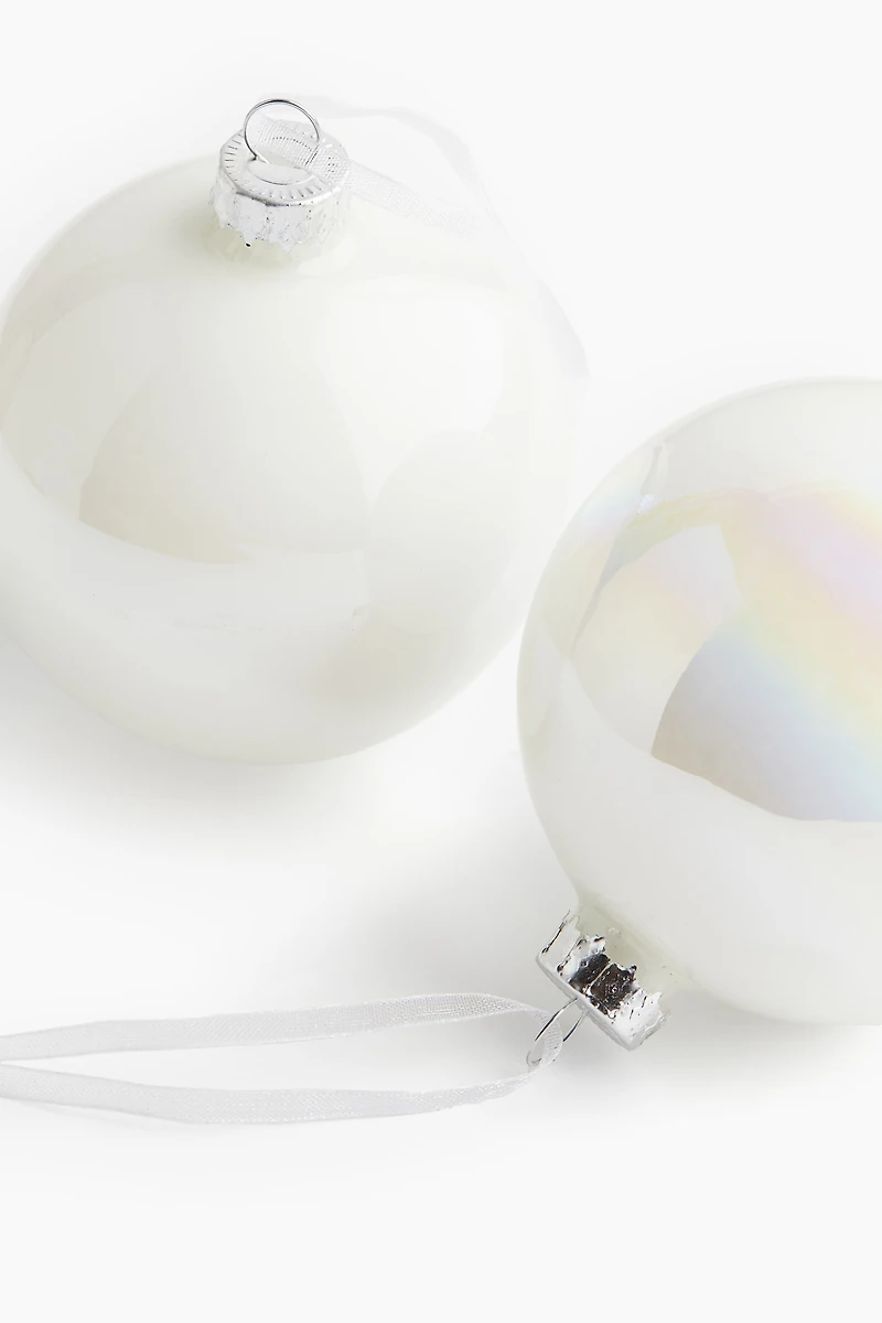 2-pack Glass Ornaments