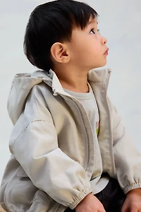 Oversized Linen-Blend Windbreaker