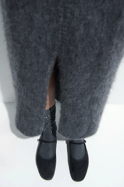 Suede Mary Jane Flats