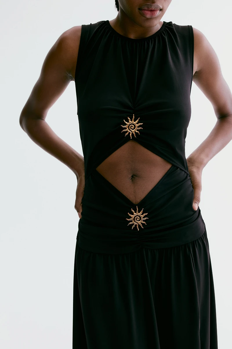 Robe maxi découpée