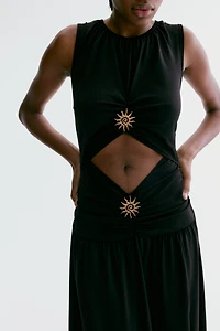 Robe maxi découpée