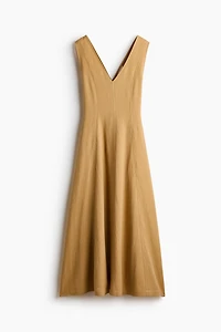 Viscose-Blend Dress with Flared Skirt