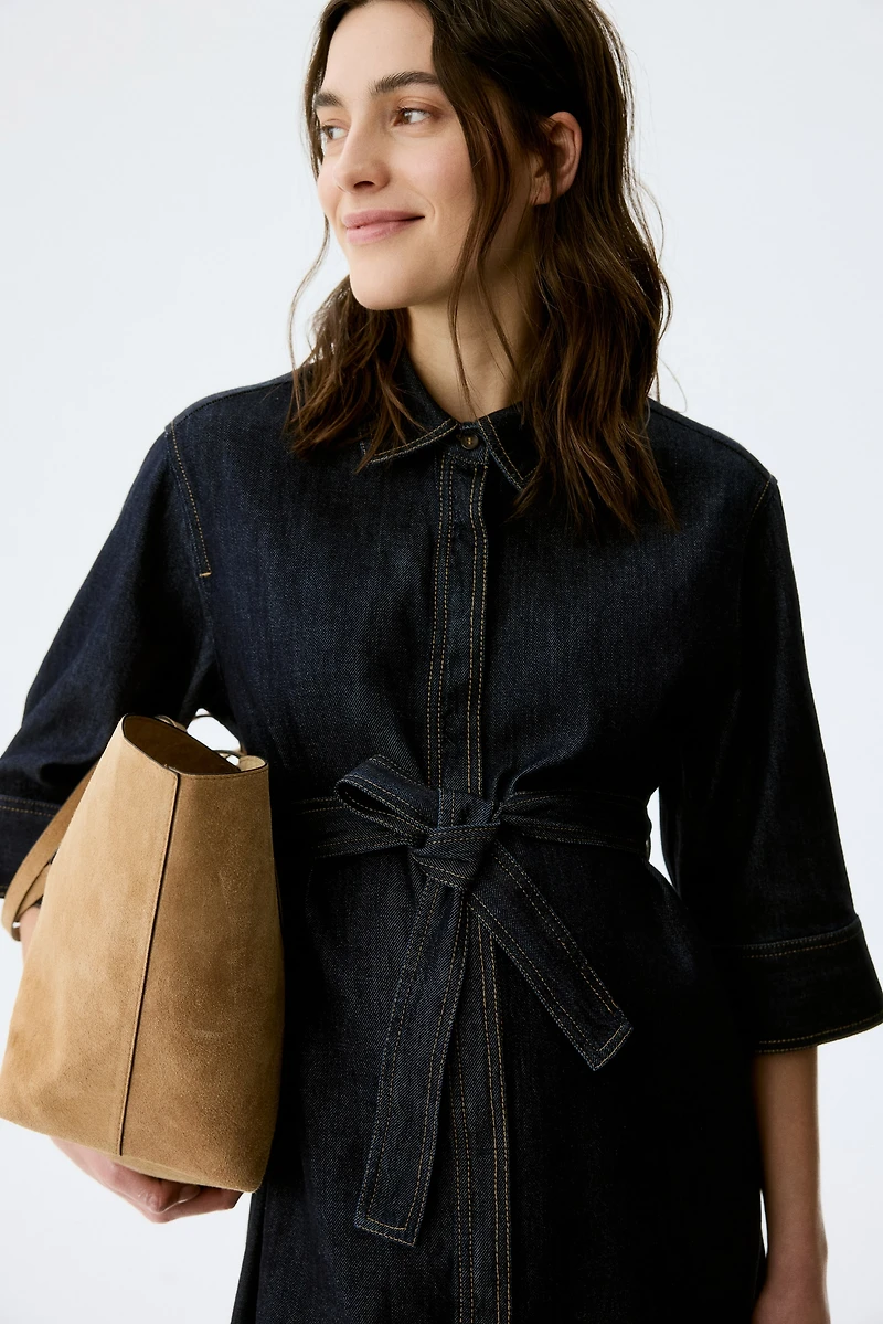 Robe chemise MAMA en denim