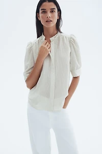 Puff-sleeved blouse