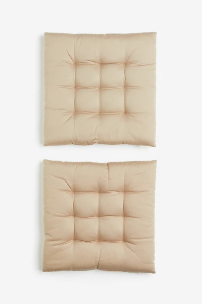 Lot de 2 coussins chaise en coton