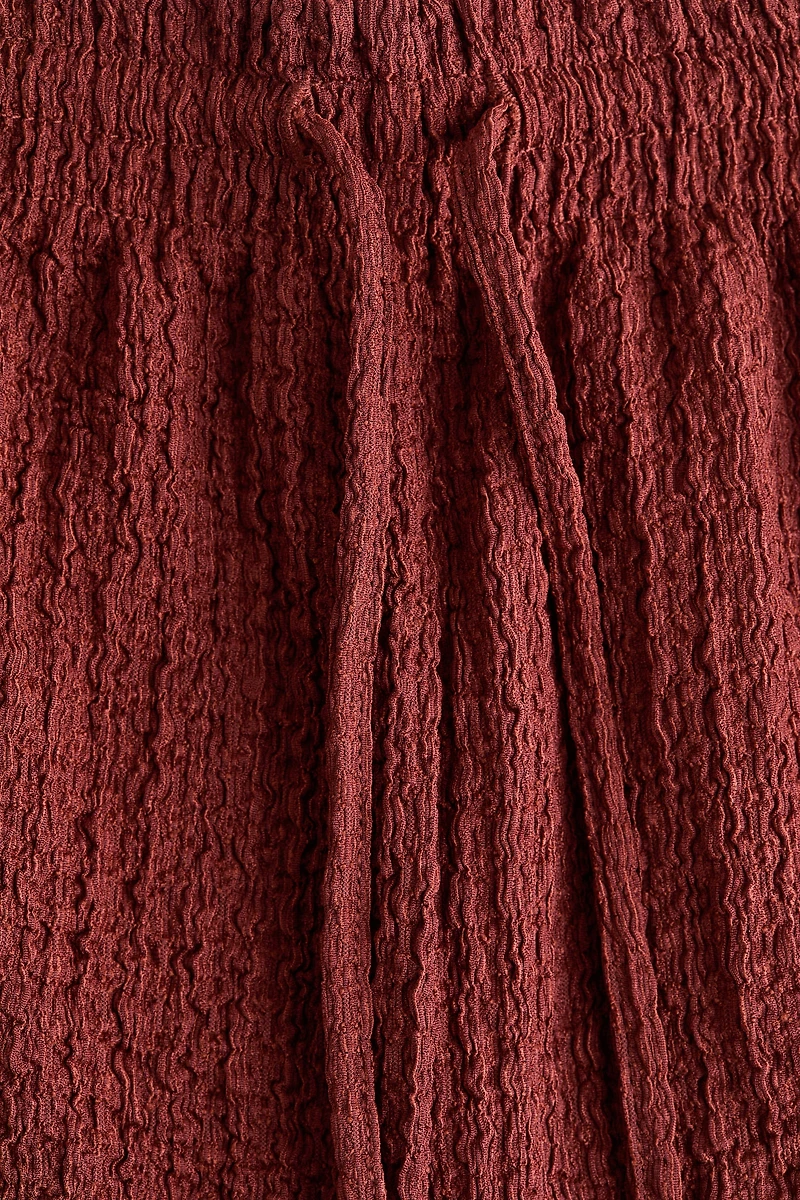 Textured Jersey Drawstring Shorts