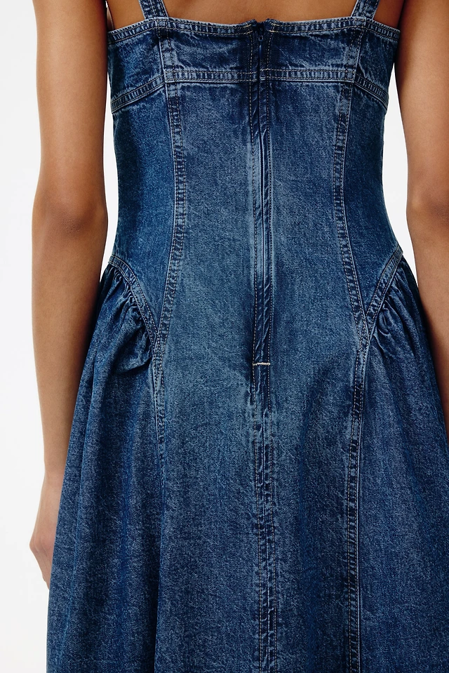 sleeveless button up denim dress Edie Pleated | Women's Clothing Spring 1 2024 Color:light-pink The button Womens Denim Zip Front