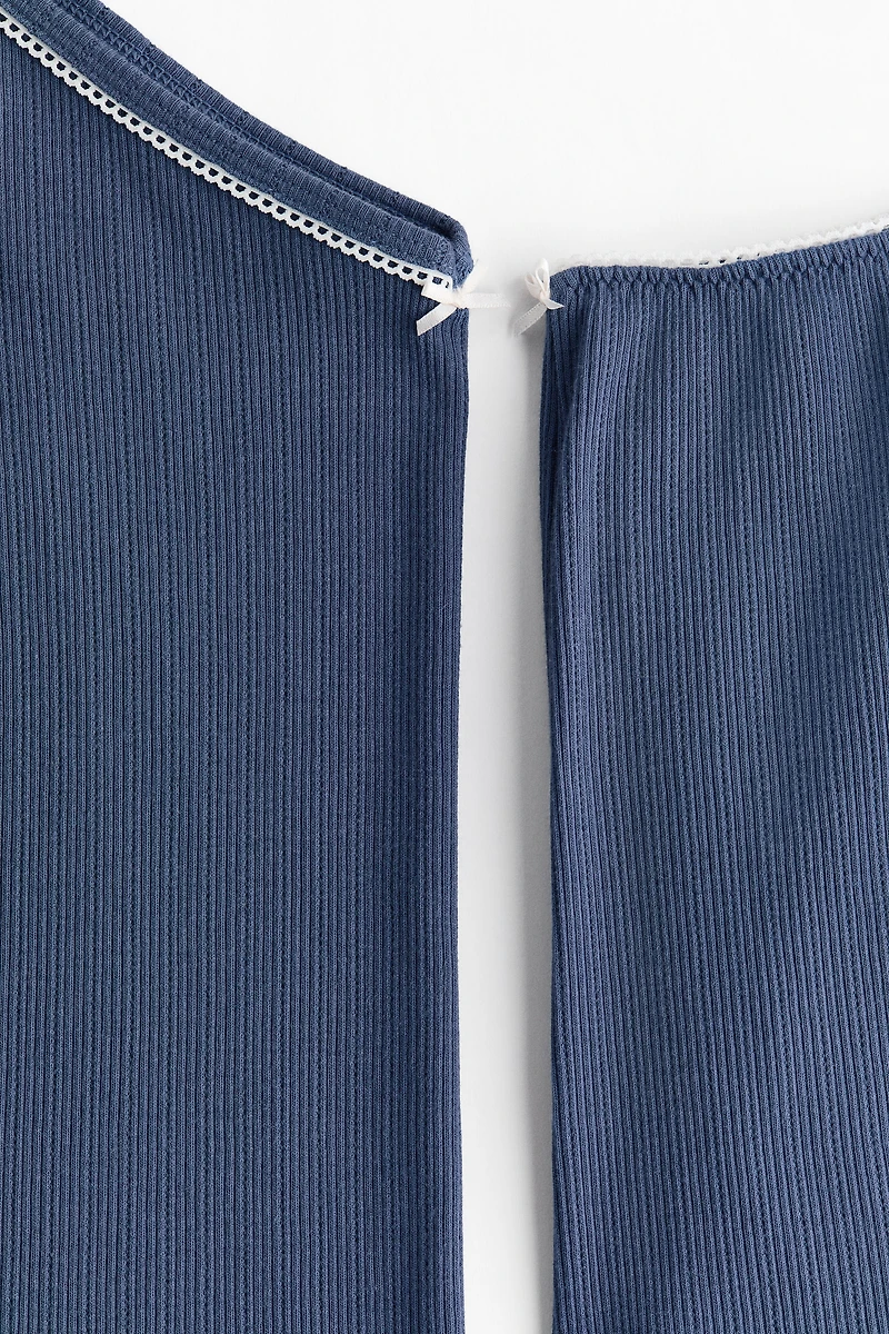 Pointelle Jersey Pajamas