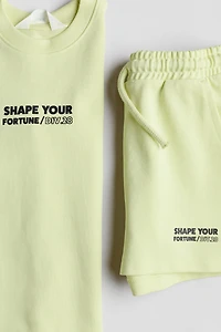 2-Piece T-Shirt and Sweatshorts Set