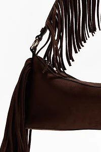 Fringe-Trimmed Shoulder Bag