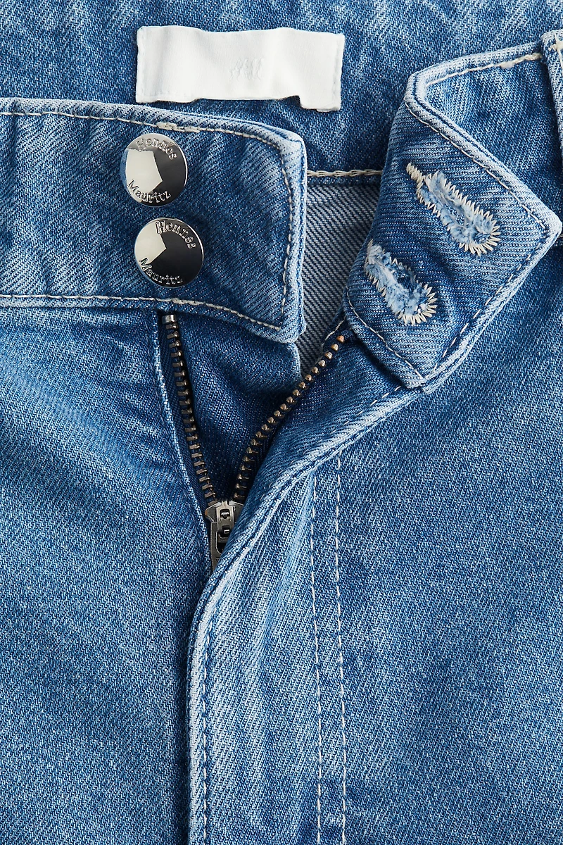 Jean large taille haute