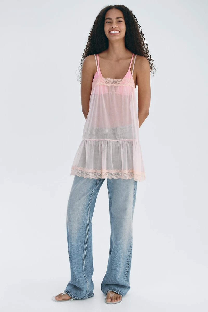 Lace-Trimmed Camisole Top