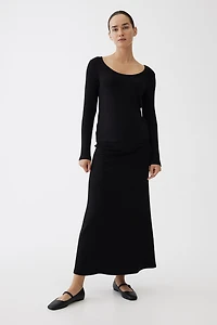 MAMA Ribbed Jersey Top