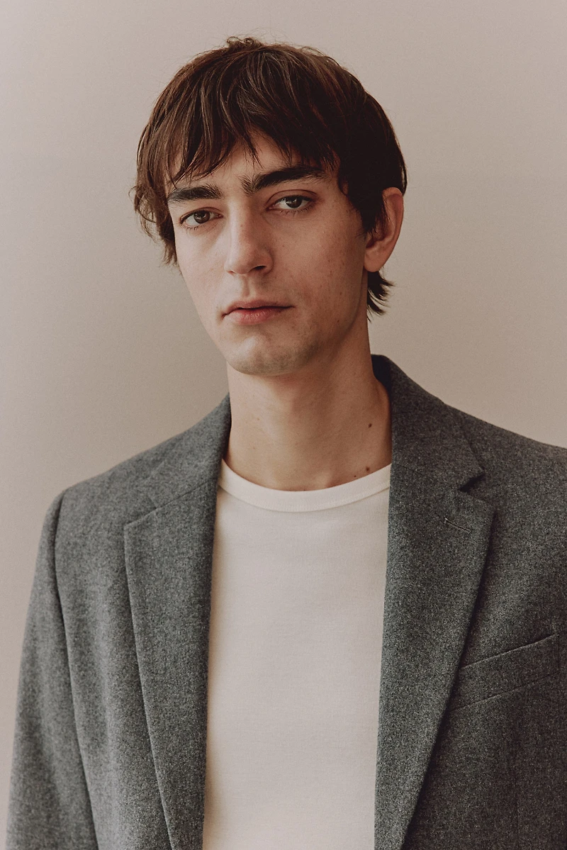 Regular Fit Wool-Blend Jacket