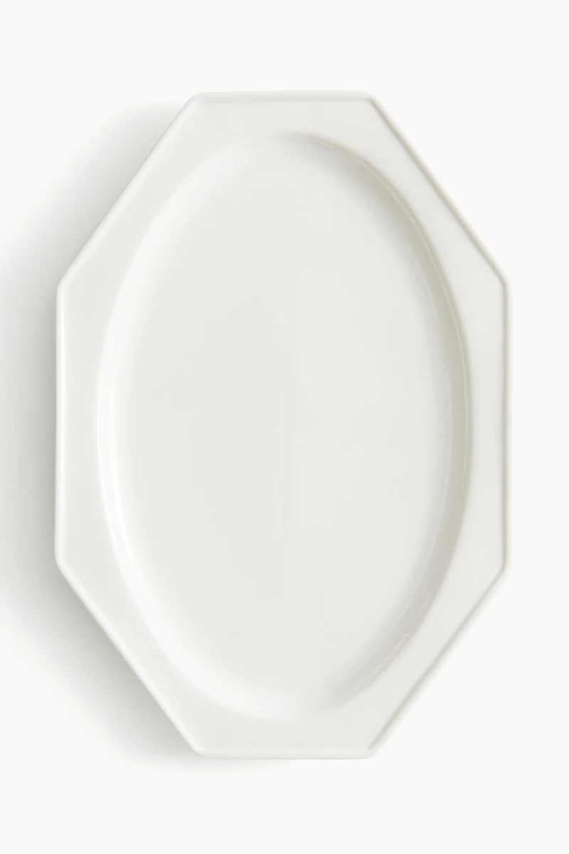 Grande assiette de service en porcelaine