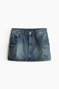 Minijupe cargo en denim