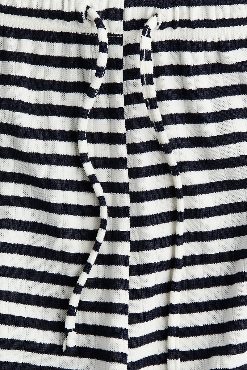 Wide-Leg Drawstring Pants