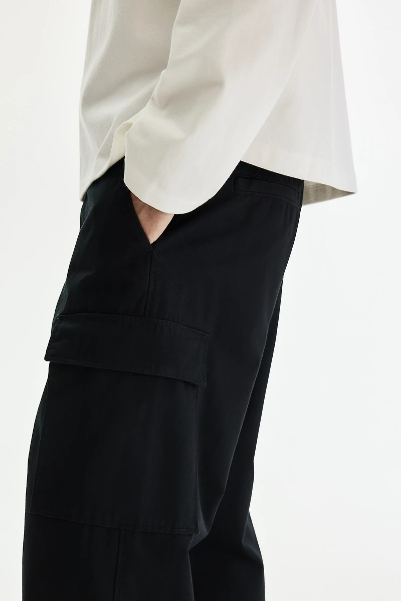 Relaxed-Fit Cotton Cargo Pants