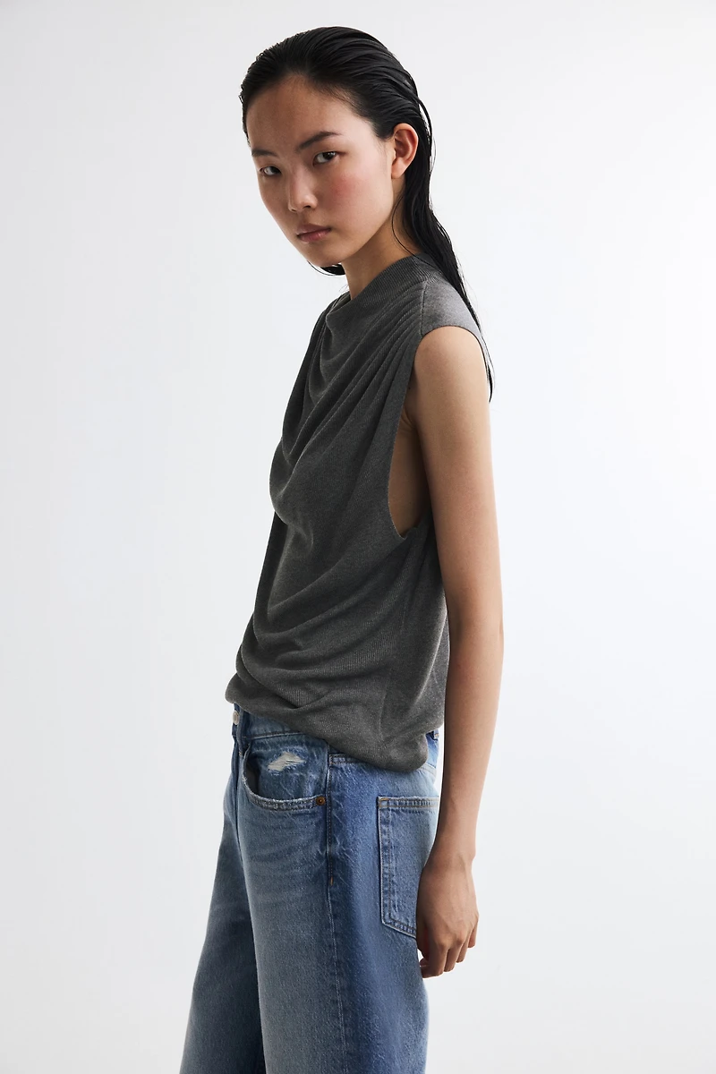 Draped Knit Top