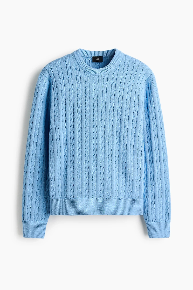 Regular-Fit Cable-Knit Sweater