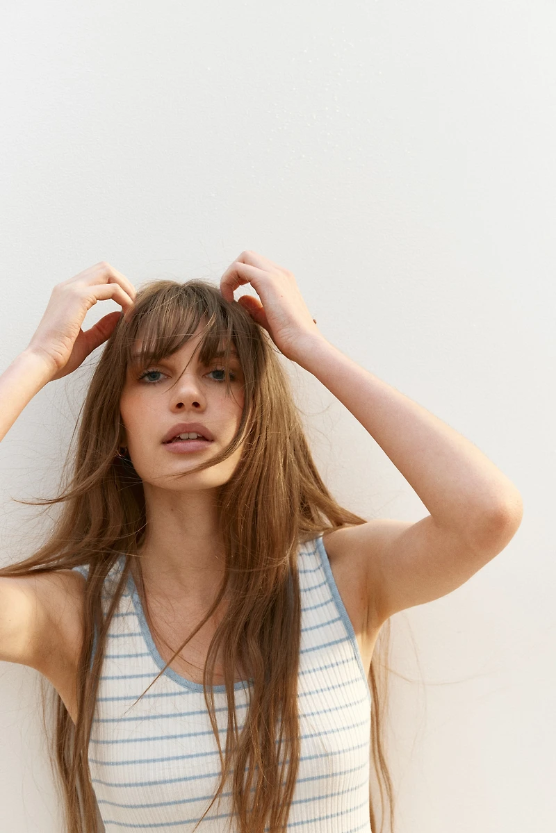 Ruffle-Trimmed Tank Top