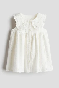 Embroidered-Detail Cotton Dress