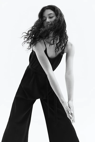 Tie-Belt Jumpsuit