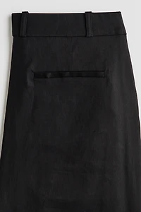 Wide-Leg Linen-Blend Dress Pants