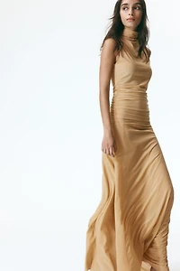 Gathered Mesh Dress