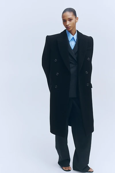 Manteau de laine à fermeture croisée