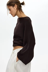 Batwing-Sleeved Sweater