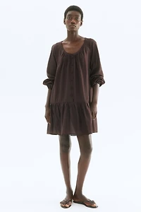 Button-Front Tunic Dress