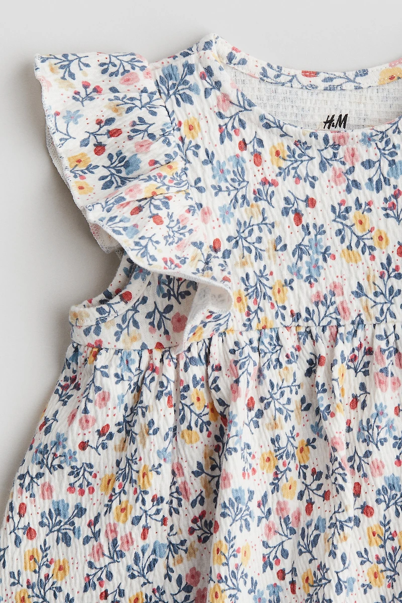 Ruffle-trimmed Bodysuit Dress