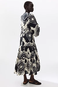 Printed Tiered Dress