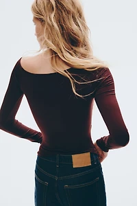 Draped One-Shoulder Top