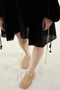 Robe en coton froissé