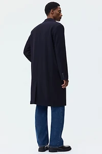 Single-Breasted Wool-Blend Coat