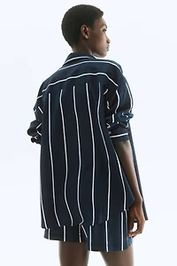 Oversized Linen-Blend Shirt