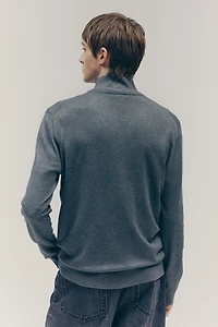 Slip-Fit Cardigan with Zipper