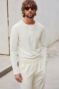 Slim-Fit Ribbed Jersey Shirt