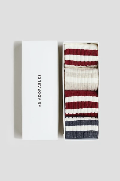 4-Pack Rib-Knit Socks