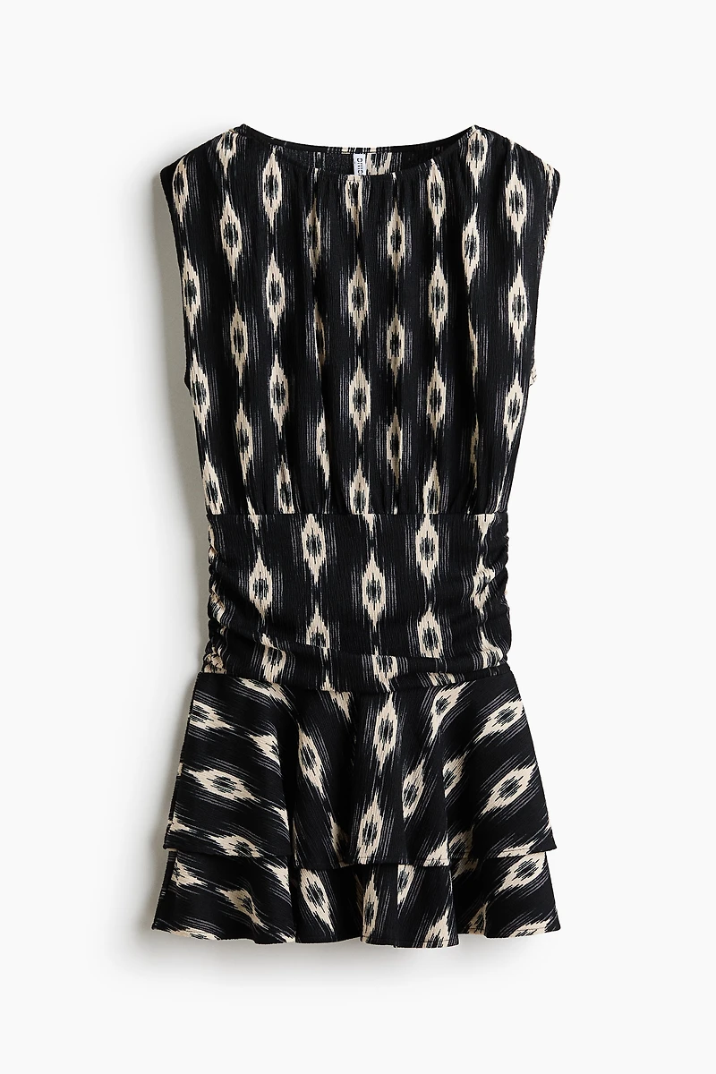 Crinkled Tiered Dress