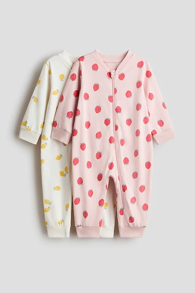 2-pack Cotton Pajama Jumpsuits