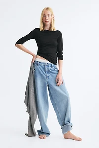 Fitted Boat-Neck Top