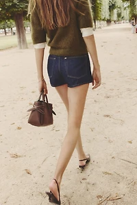 Short-Sleeved Mohair-Blend Sweater