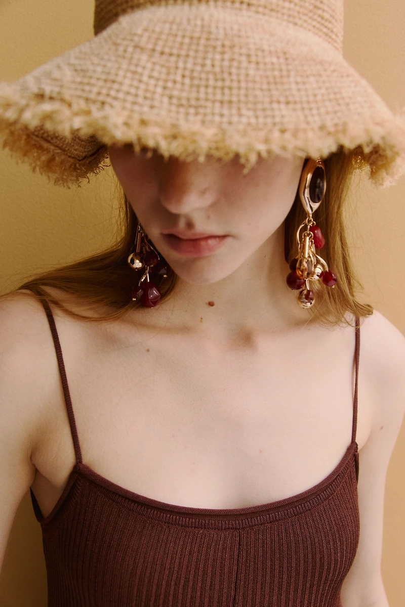 Long Cluster Earrings